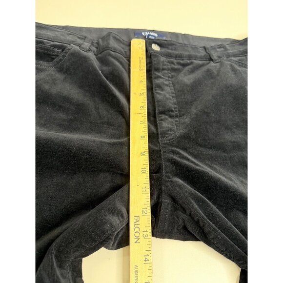 Chaps Women Sz 22 (Actual 44x27) Soft Corduroy Pants Stretch Black Plus EUC - Picture 5 of 8